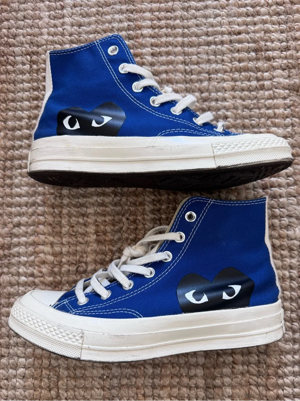 CDG Play Converse All Star ‘70 Hi in Blue Quartz/Egret/Black with box M5.5 W 7.5